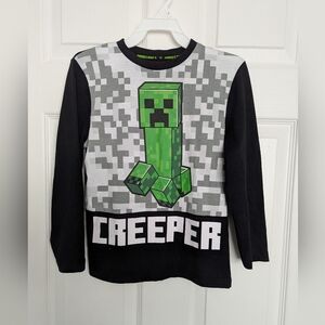 Minecraft Creeper Kids (Size 6) Long Sleeve Shirt